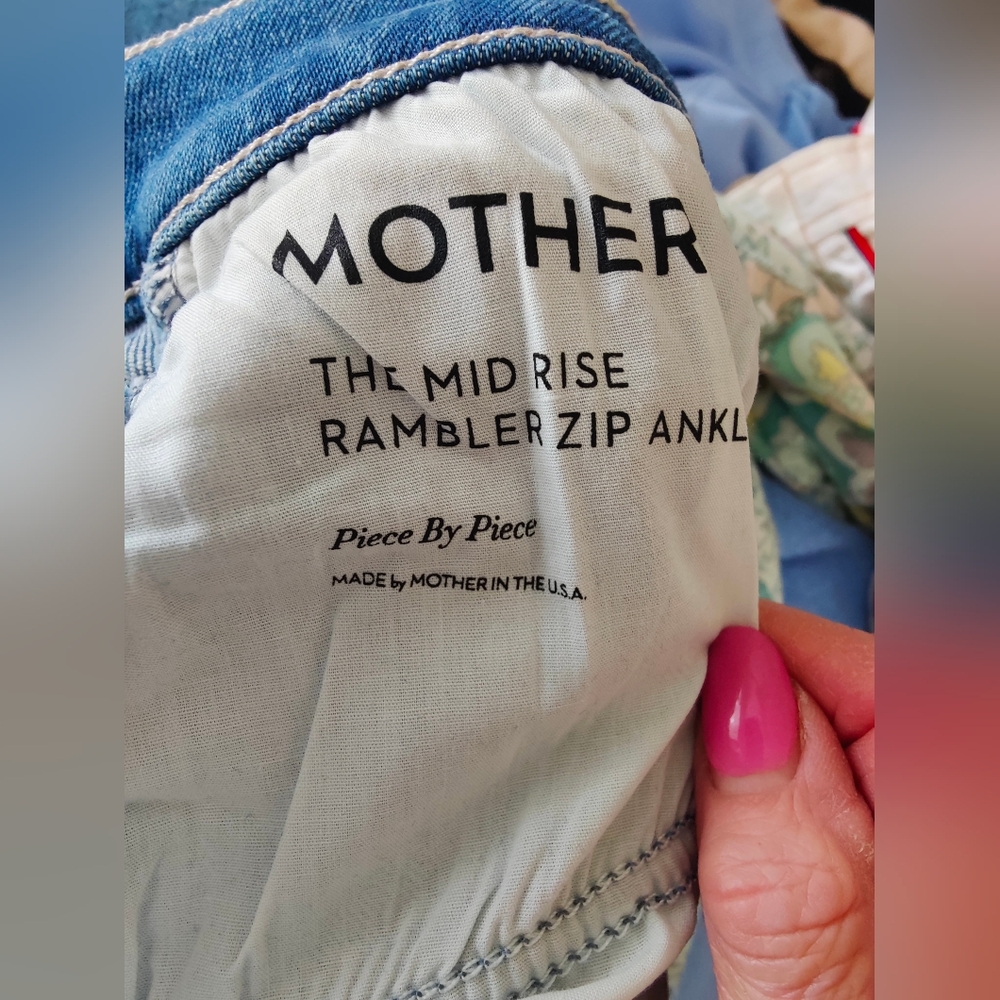 Mother The Mid Rise Rambler Zip Ankle Piece By Piece Wash NWT - Picture 9 of 13